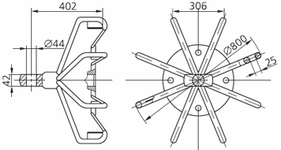 Коромысло универсальное лучевое 8КУ-53-1 Коромысло универсальное лучевое 8КУ-53-1