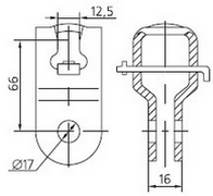 Ушко У 1-4/7-11/16 (вариант обозначения У1-4/7-11/16) Ушко У 1-4/7-11/16 (вариант обозначения У1-4/7-11/16)
